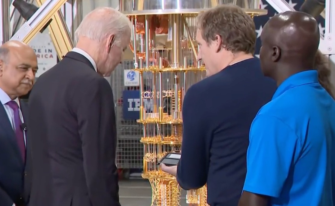 Earlier today, I along with the IBM Quantum team had the privilege of meeting President <a href="/JoeBiden/">Joe Biden</a> to discuss our Quantum Data Center in Poughkeepsie, NY as well as showing him our latest 433-qubit Osprey quantum processor.