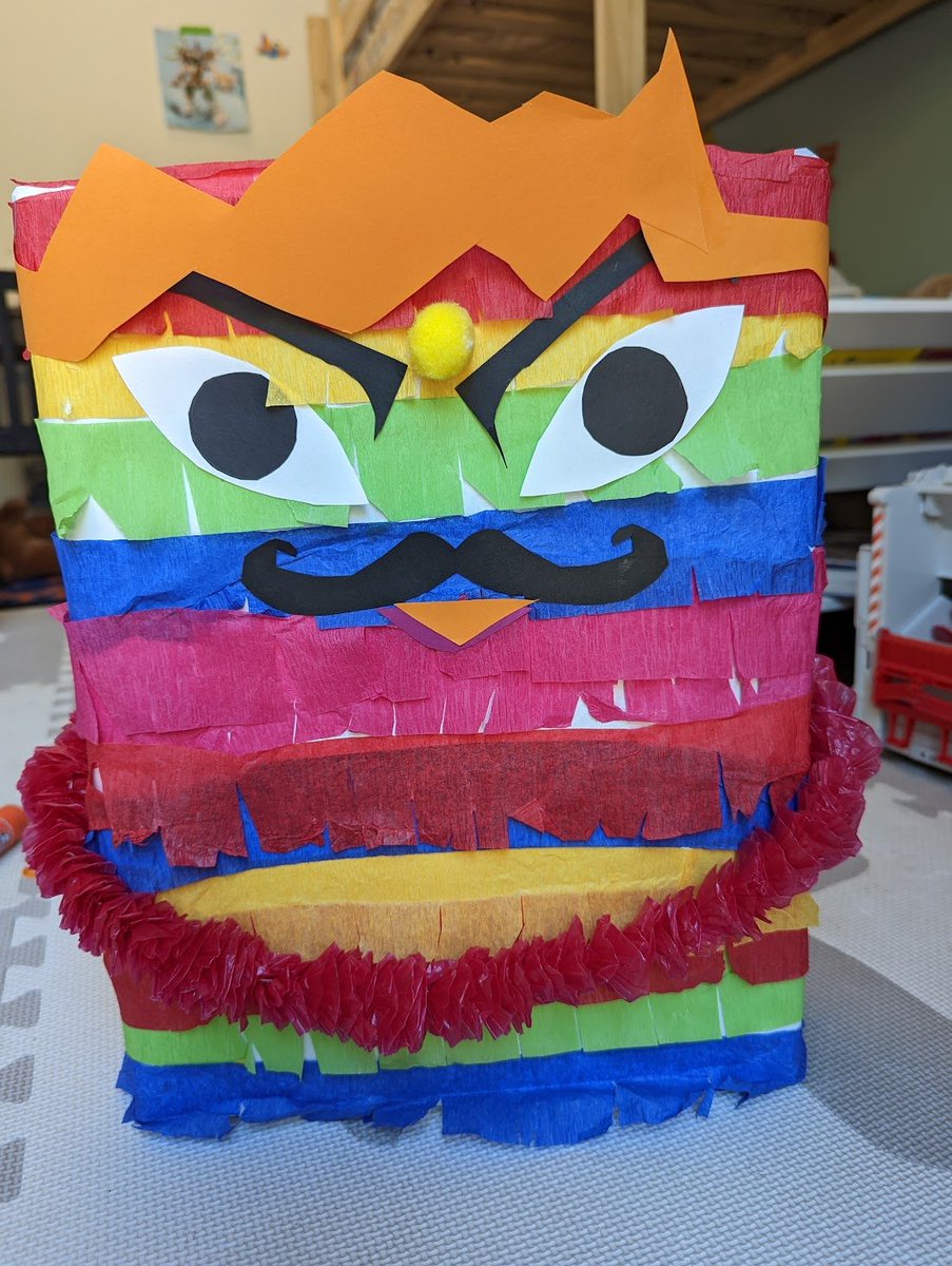 Twish_A's tweet photo. Happy Dusshera to everyone except this guy who got beat up really bad 😂 #Dusshera #Raavan #Goodoverevil #Pinata https://t.co/90pTxoHWGY