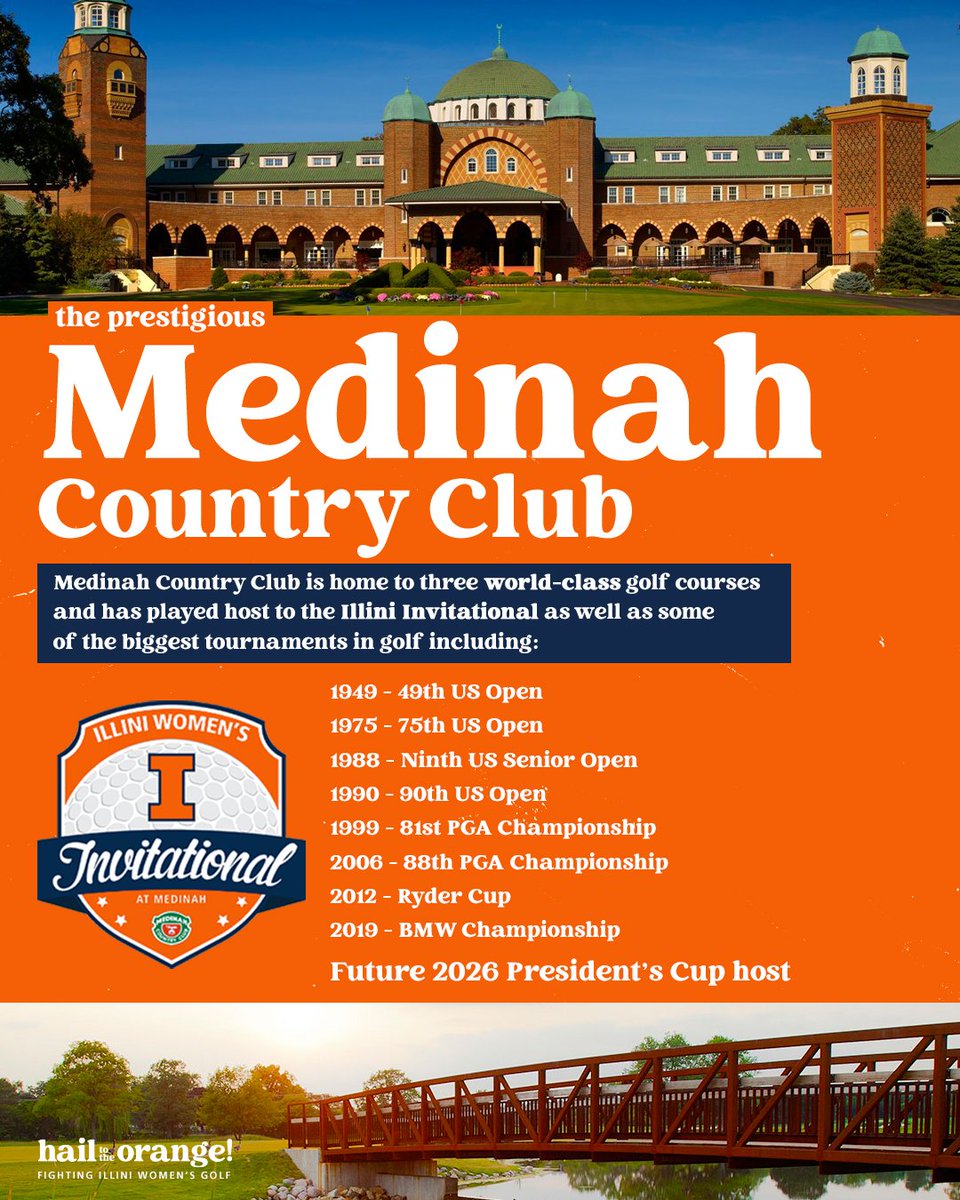 Hosting on 𝙝𝙖𝙡𝙡𝙤𝙬𝙚𝙙 grounds. 

#Illini ⛳🔶🔷 | #HTTO