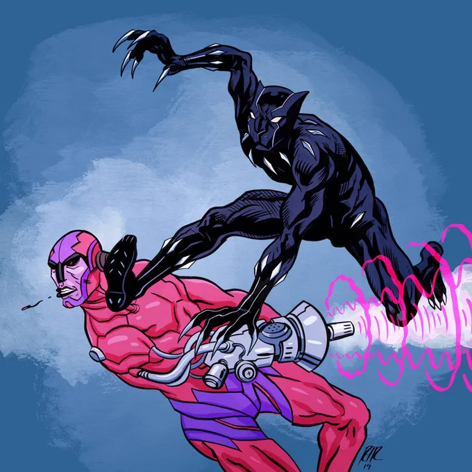 Some oldish #BlackPanther and #namor fan art. 