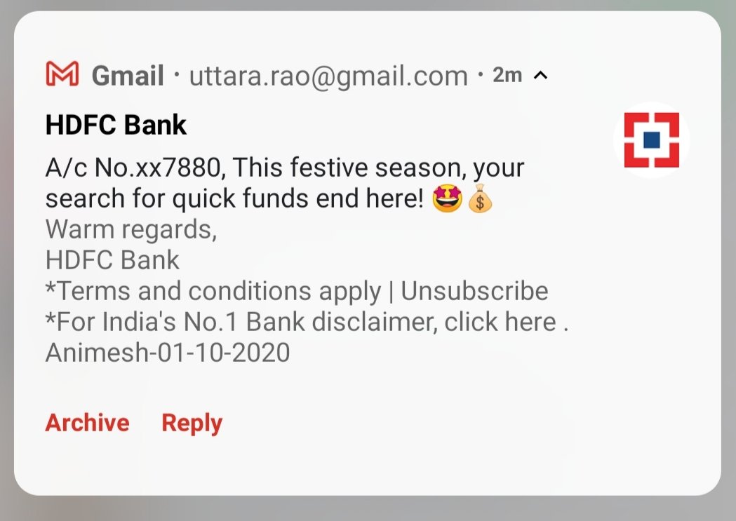 uttararao's tweet photo. Forget first name basis, me and my bank are last 4 digits basis. #personalisation #CustomerService https://t.co/KTTBT0p6sw