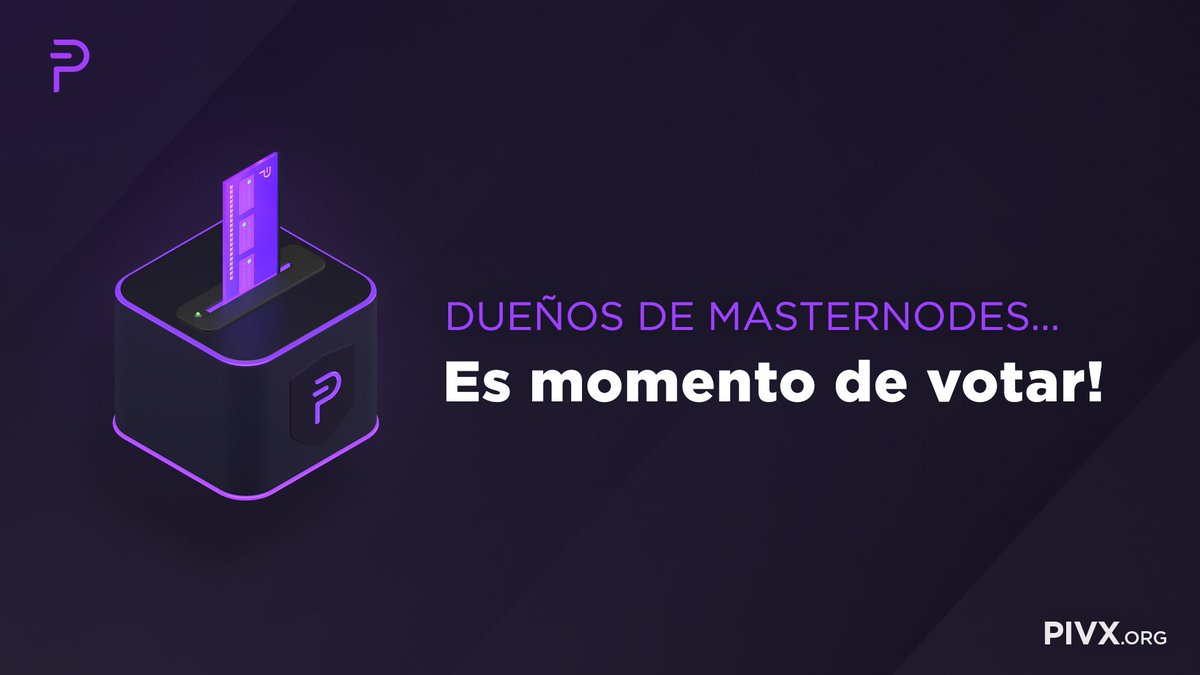 PIVX_Espanol's tweet photo. 📢¡Atención a todos los Masternodes de @_PIVX!📢
Por favor, visita https://t.co/taug0z6taM y vota por tus propuestas favoritas de este ciclo.
#PIVX #Governanza #blockchain #DAO #Vota https://t.co/IlXdHYwpba