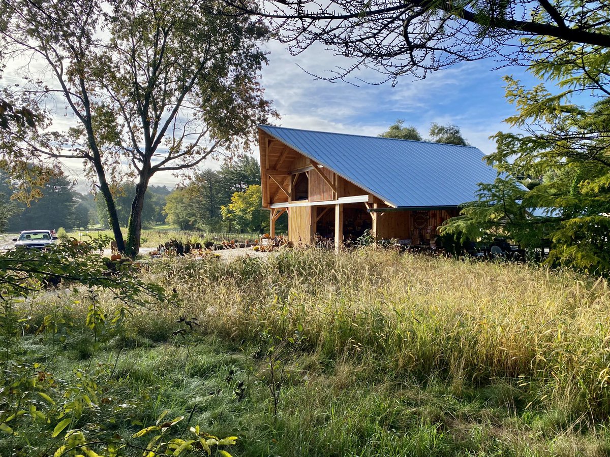KSullivanFAIA's tweet photo. Modern Twist utilizing First Settlers’ building techniques:  Beautiful day for the photo shoot of the Animal Barn at Land’s Sake Farm in Weston……a pro-bono project that we’ve been working on for the past 4 years. #payettepeople https://t.co/7cs4mUtt88