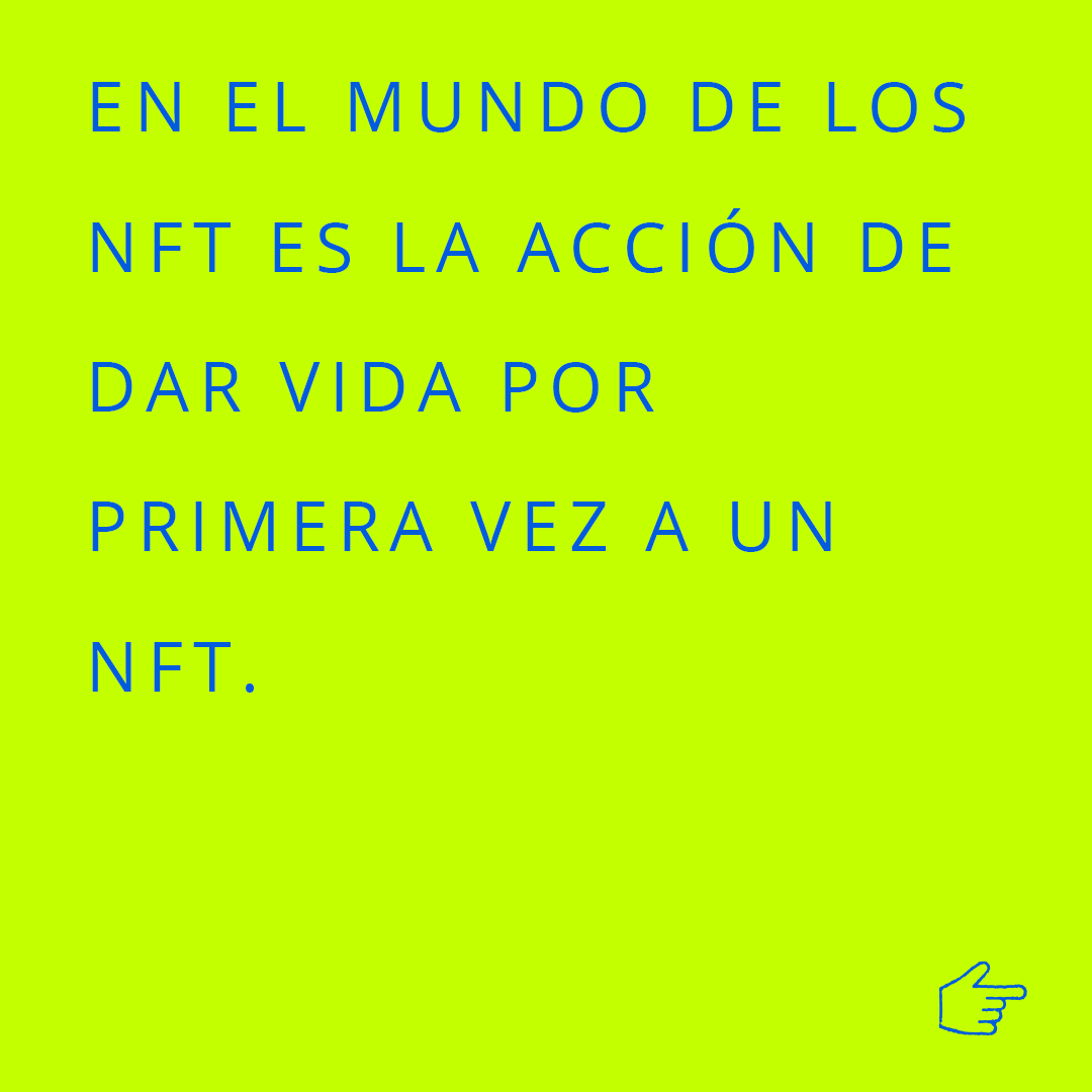 semillanft's tweet photo. Un poco de #glosarioNFT - ¿Qué es #mintear? https://t.co/WIVgvA0B8Y