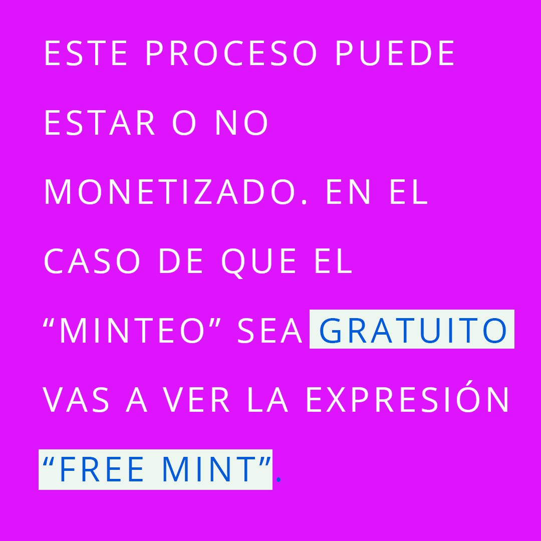 semillanft's tweet photo. Un poco de #glosarioNFT - ¿Qué es #mintear? https://t.co/WIVgvA0B8Y