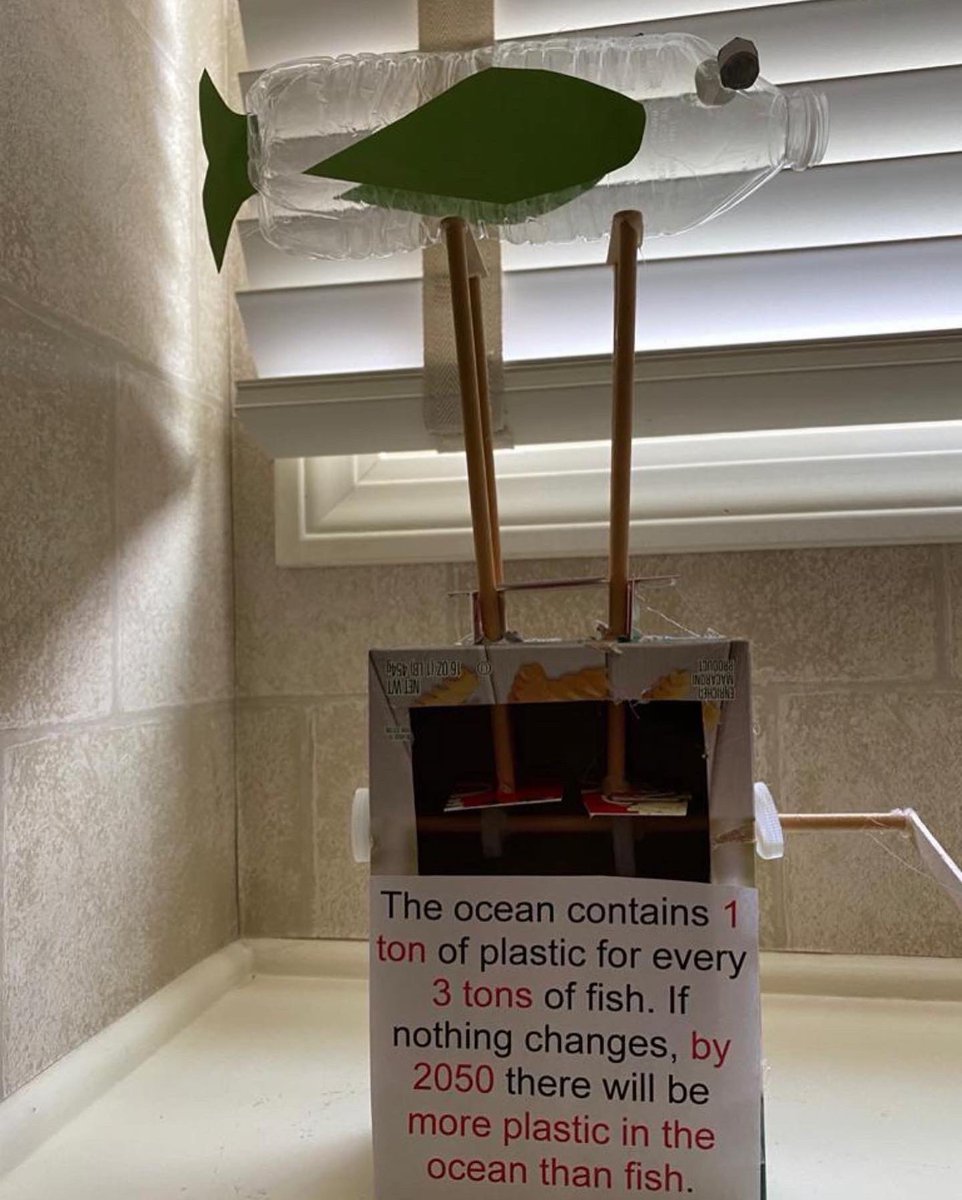 RoboRebel17's tweet photo. I created a piece of recycled art to demonstrate how we are producing unsustainable levels of waste. If we continue our planet is in jeopardy. Everyone needs to do their part and try to cut back their waste to work towards a greener future! #pgc2022 @TurningGreenOrg https://t.co/iKB3TgwwZp