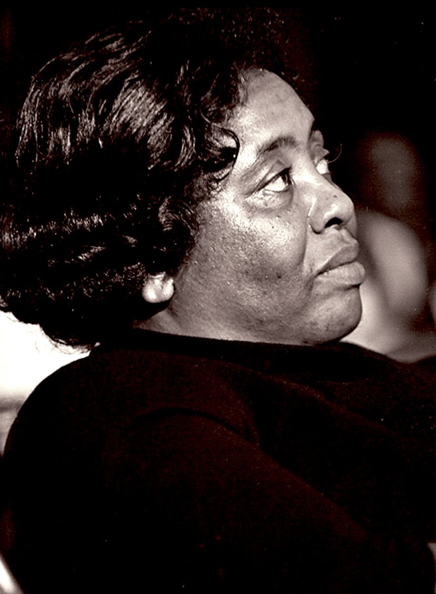 BerniceKing's tweet photo. “If I fall, I'll fall five feet four inches forward in the fight for freedom. I'm not backing off.”

So grateful for the courage, leadership, and brilliance of #FannieLouHamer, who was born 105 years ago today. https://t.co/cW3IVUwD5B