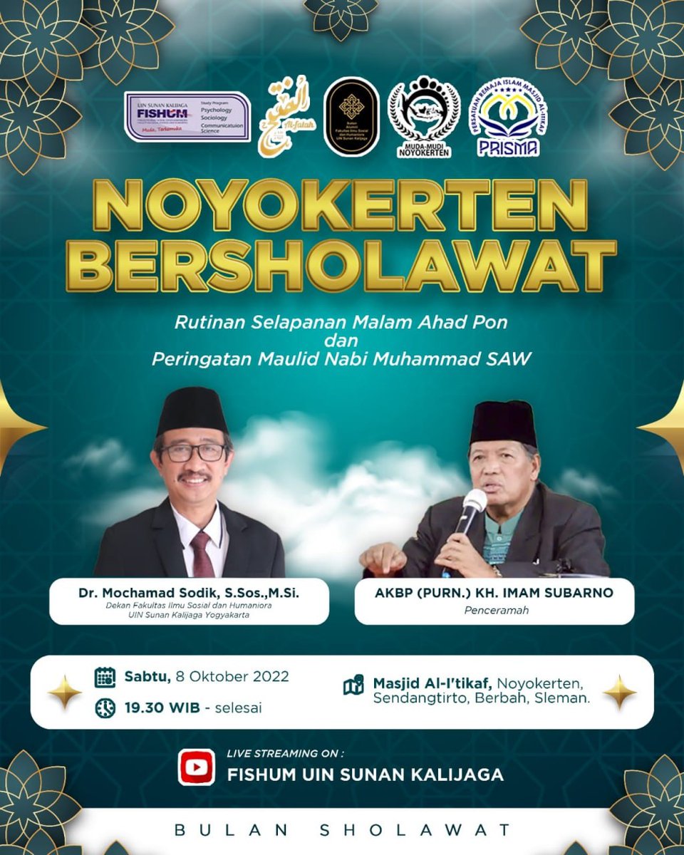 FishumUIN's tweet photo. Halo, Sobat Al- Fatah!
Rabiul Awal adalah bulan yang istimewa bagi kaum muslimin karena di bulan ini Nabi Muhammad SAW dilahirkan tepatnya 12 Rabiul Awal. Rabiul Awal identik dengan Bulan Maulid. Karenanya, di bulan ini umat muslim hendaknya menghidupkan amalan Sholawat. https://t.co/VslxczKfyo
