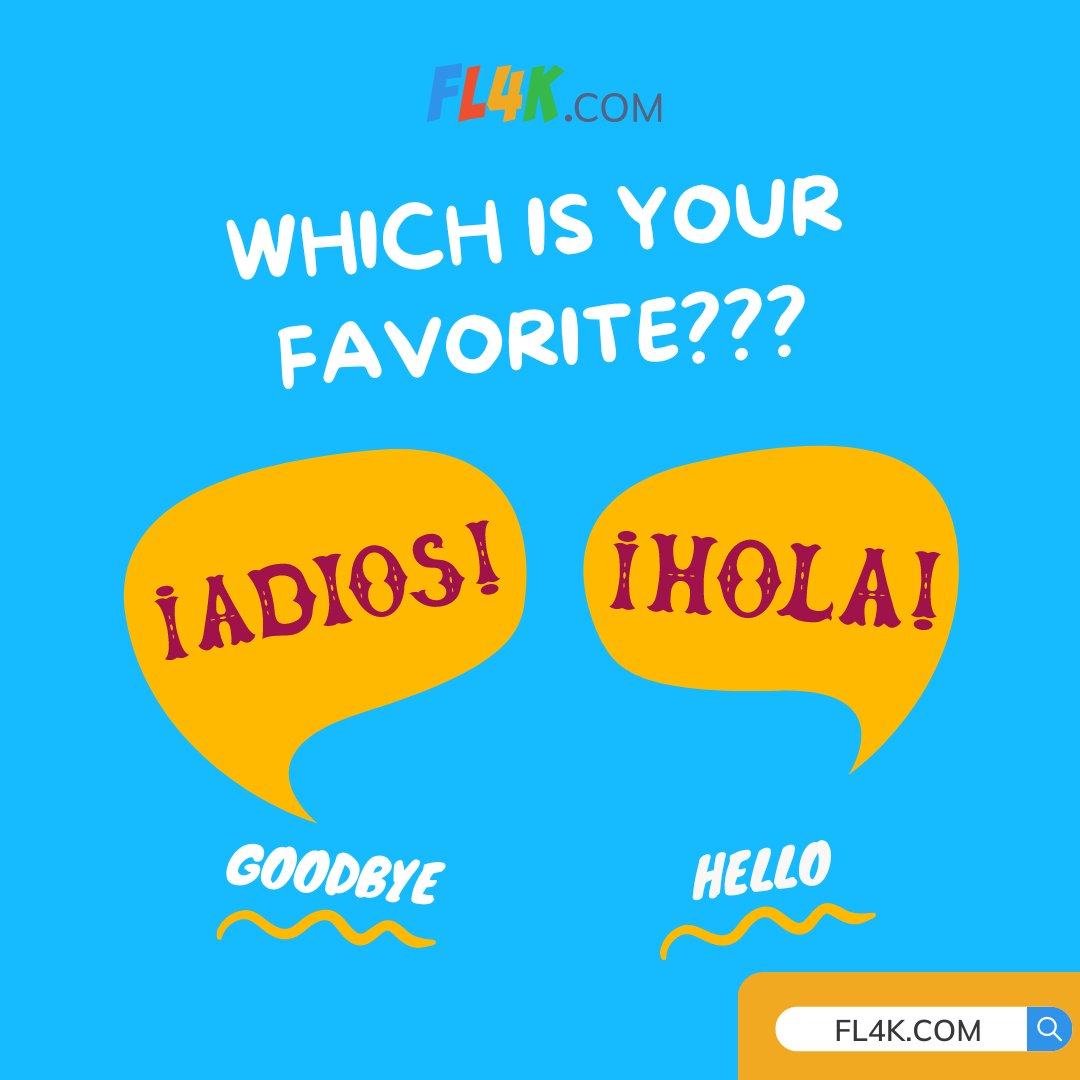 Hola or Adios? Which is which? 🤔🤔🤔
If you're interested in our new program, click the link to start your FREE trial! ⬇️
keap.page/nt364/free-tri…
#foreignlanguage #spanishvocabulary #spanishtutor #learnspanishfree #spanishforbeginners #englishteacher #spanishgrammar