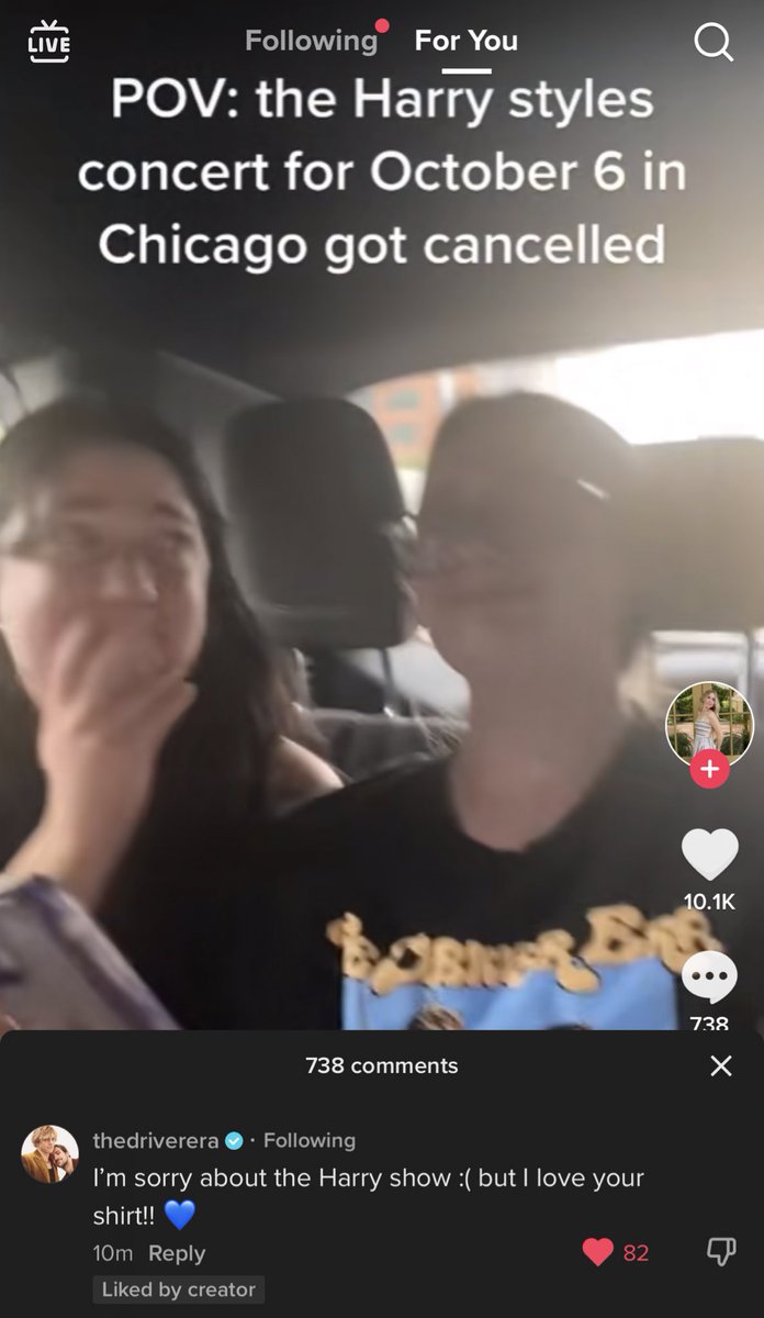 a girl posted a tiktok crying over the cancelled harry show and shes wearing her tde shirt &amp; i checked the comments.. 😭😭😭