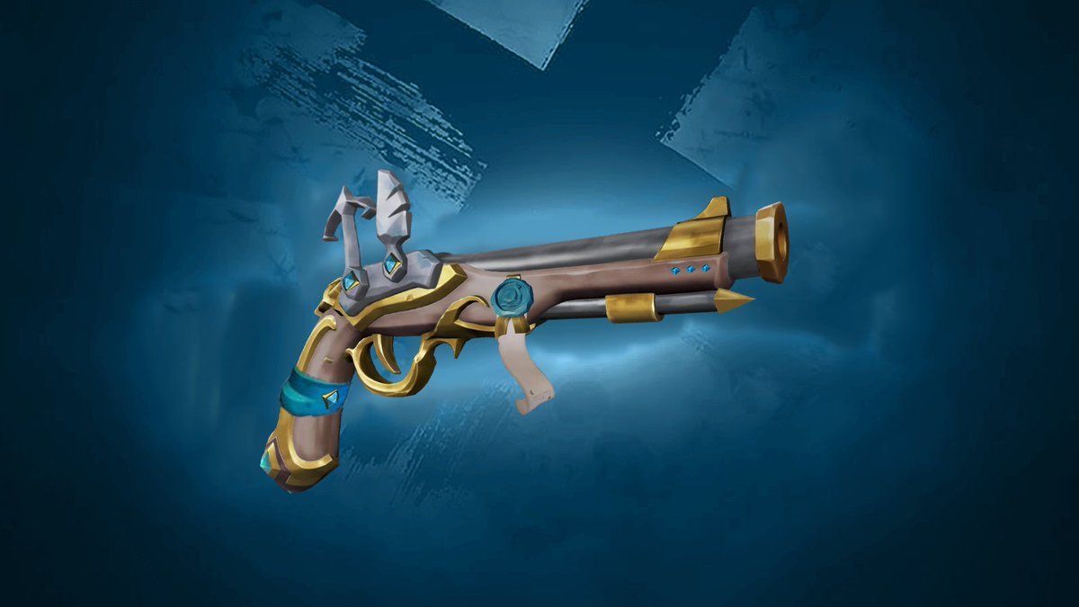 MerchantPrifter's tweet photo. I have finally completed my Merchant Alliance weapons concept with the completion of the blunderbuss. I also made the cutlass into a rapier of some sort. It was a very fun project and I hope you enjoy them as much as I do!

@SeaOfThieves #SeaOfThieves #BeMorePirate https://t.co/l8plZ0HlAi
