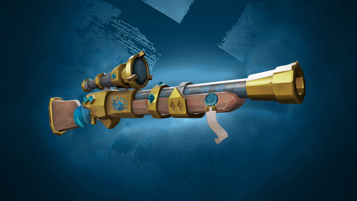 MerchantPrifter's tweet photo. I have finally completed my Merchant Alliance weapons concept with the completion of the blunderbuss. I also made the cutlass into a rapier of some sort. It was a very fun project and I hope you enjoy them as much as I do!

@SeaOfThieves #SeaOfThieves #BeMorePirate https://t.co/l8plZ0HlAi