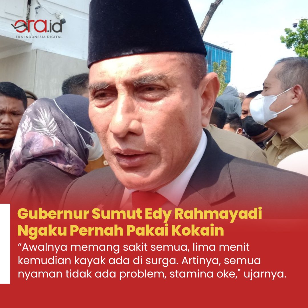 Agak lain memang Gubernur yang satu ini, ko bisa terang-terangan ngaku pernah nyicip kokain saat bertugas di Batam. Aib loh Pak itu~