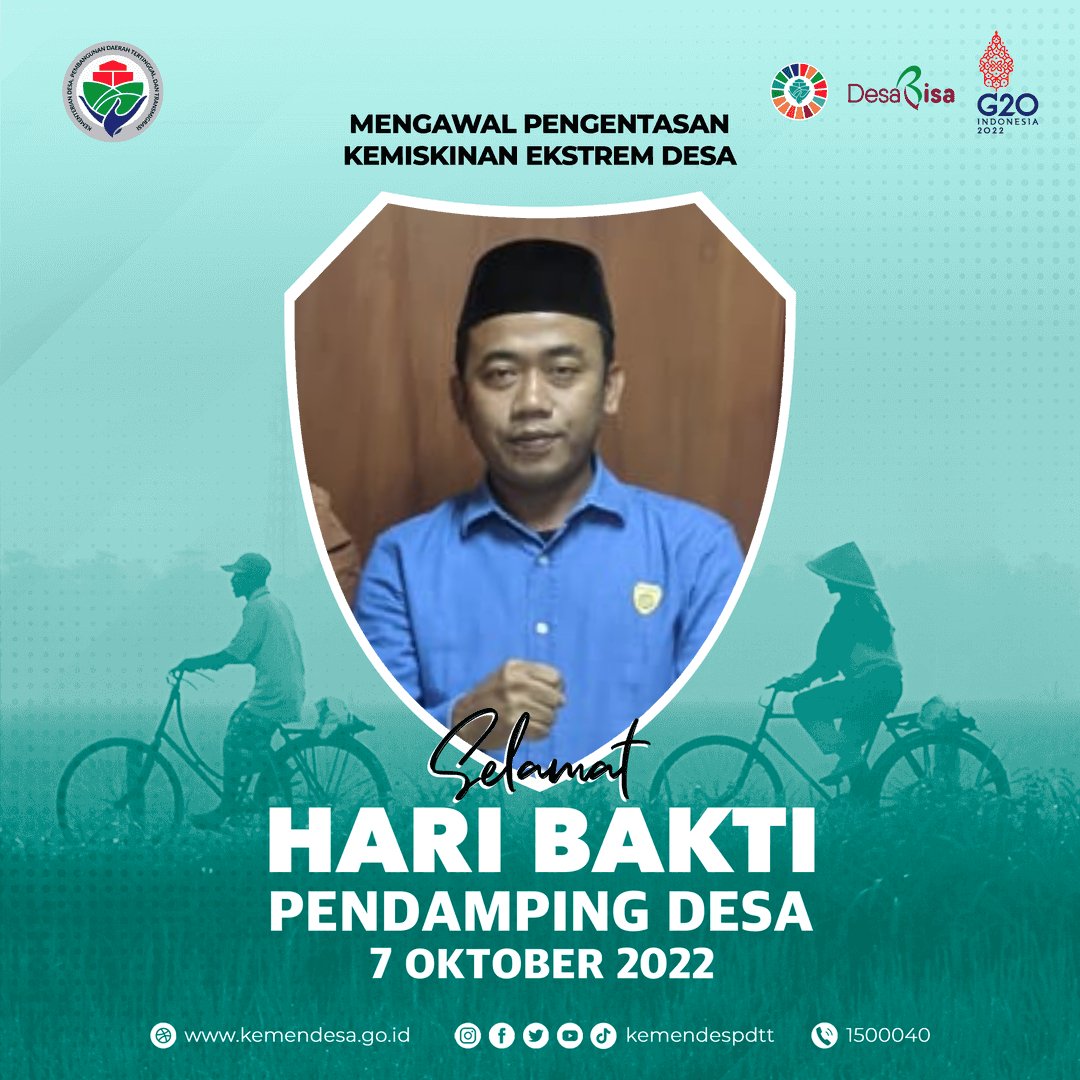 sufyansliyeg's tweet photo. Syukur Alhamdulillah kami berbangga hati menjadi bagian dari keluarga Kemendesa. TPP adalah Anak kandung Kemendesa
Tetap Satu Komando, Mewujudkan Desa Mandiri untuk Indonesia Maju.
#PendampingDesa
#Kemendesa
#TPPIndonesia
#TPPJabar
#TPPIndramayu
#HariBhaktiPendampingDesa https://t.co/qVvHDlmsbA