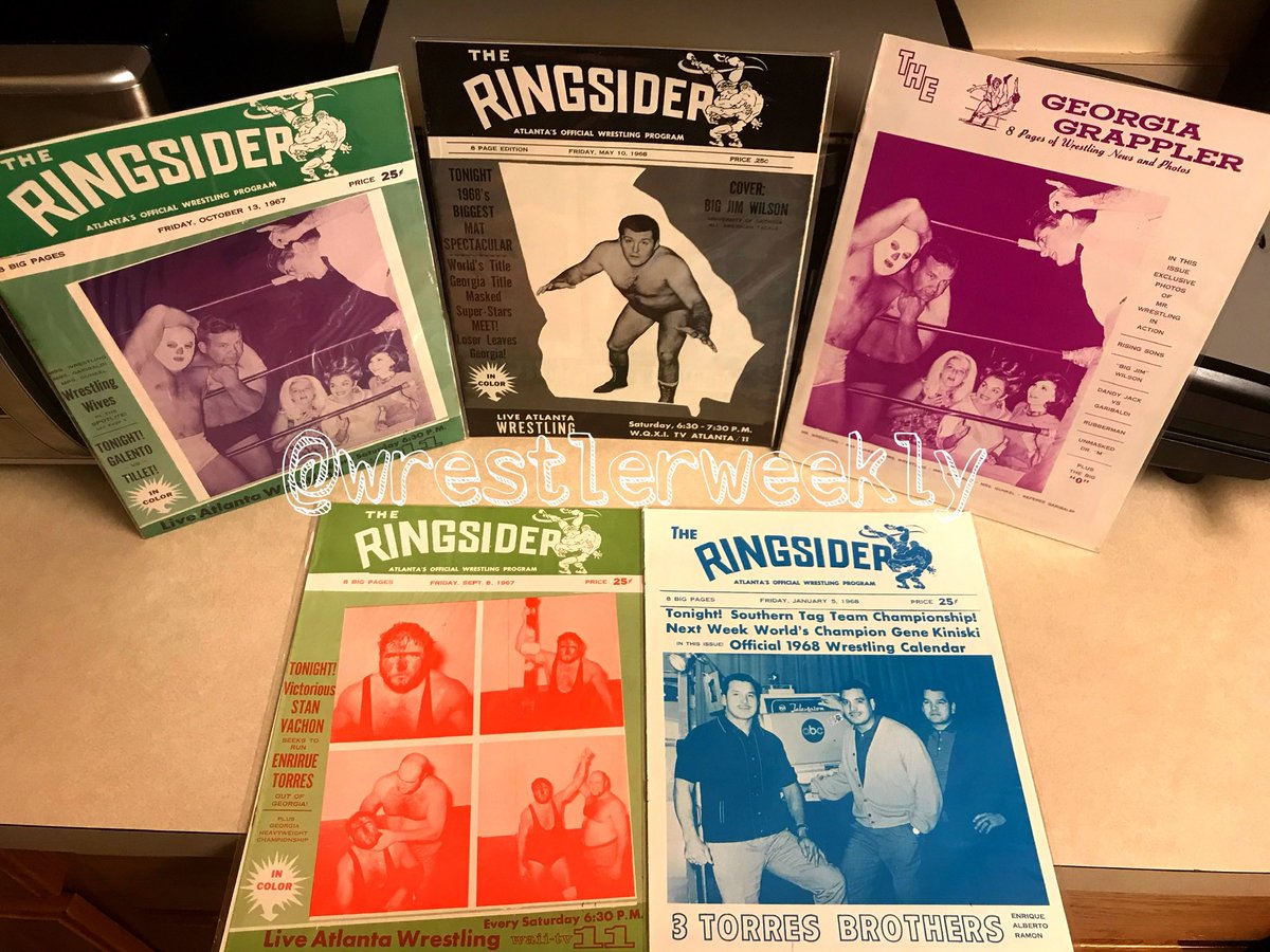 wrestlerweekly's tweet photo. WRESTLER WEEKLY PRESENTS Throwback Thursday #wwTBT celebrating vintage RASSLIN From the Past! FROM THE PERSONAL COLLECTION of #MrWrestling #TimWoods Georgia Championship Wrestling Ringsider Programs! https://t.co/jyMRgCLr6O