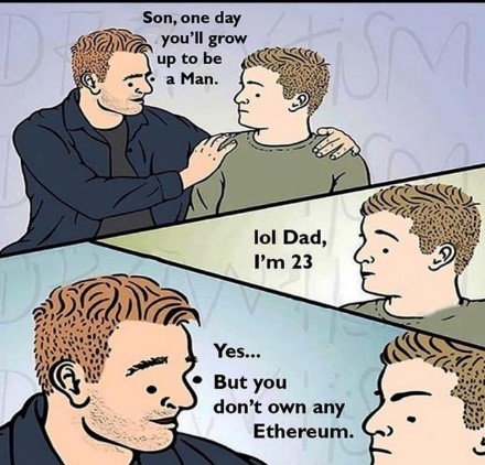 RedCryptoMemes's tweet photo. dad knows it lol
#Crypto #ETH https://t.co/Q3Vmwlk81v