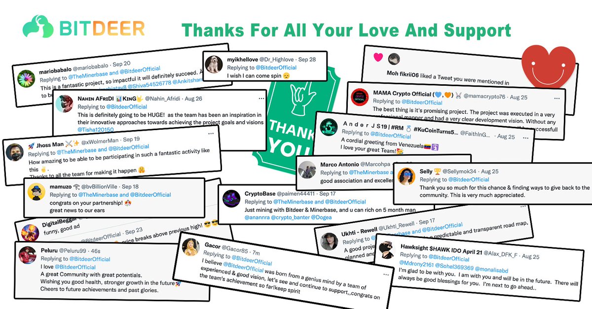 Bitdeer's tweet photo. Special thanks to all #BitdeerFamily π«°
Your support is very important to us β€οΈ
We are more motivated than ever πππ
#YouMatterToMeDay #BitdeerCommunity https://t.co/DgqoLmC9uF