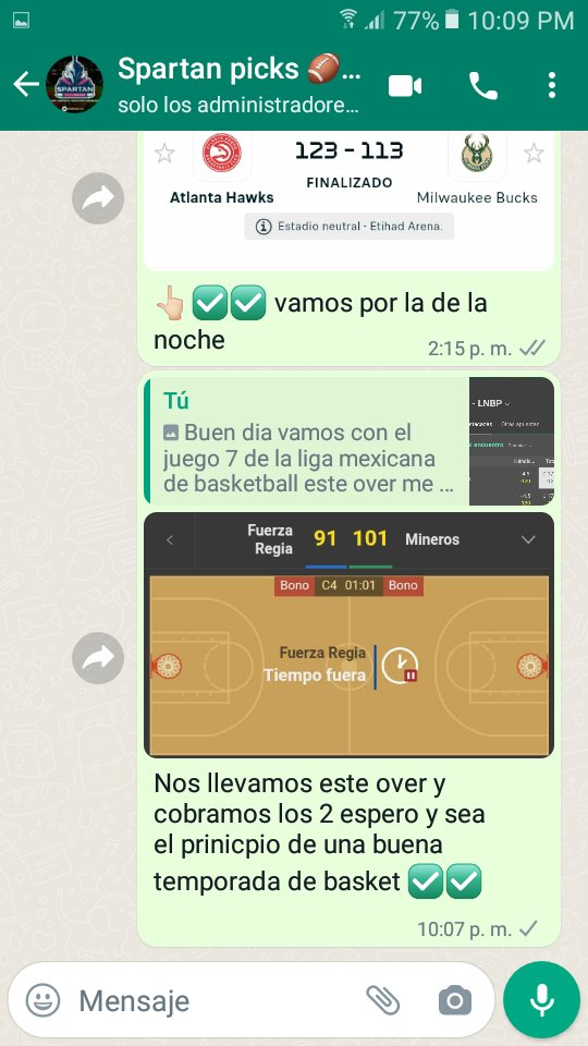 Ya estamos empezando a entrar a la Nba pretemporada para entrar en ritmo dentro de 12 dias que comienza espero tener lluvia ✅✅ hoy nos llevamos 2  les dejo link los que gusten entrar ✌

chat.whatsapp.com/JqIezzVzhYg01r…