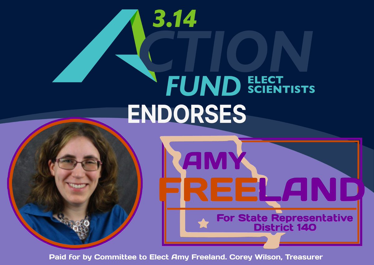 electAFreeland's tweet photo. Excited to be endorsed by @314action! I have a Biology degree and I'm not afraid to use it. Science provides the facts we need to fight climate change, validate all gender identities and sexualities, defend abortion rights, and fix our healthcare system. https://t.co/ksyA40RJkv