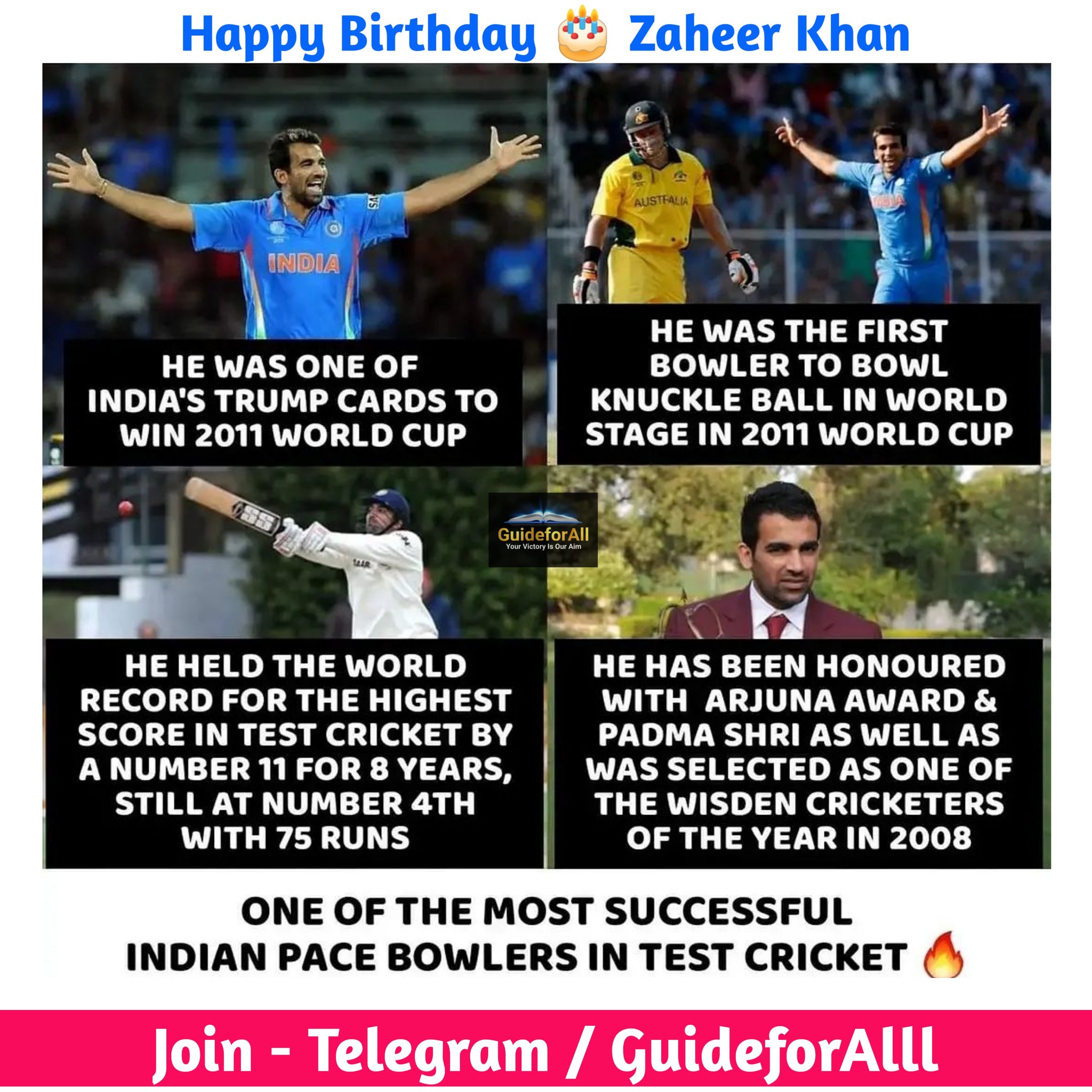 Happy Birthday Zaheer Khan      