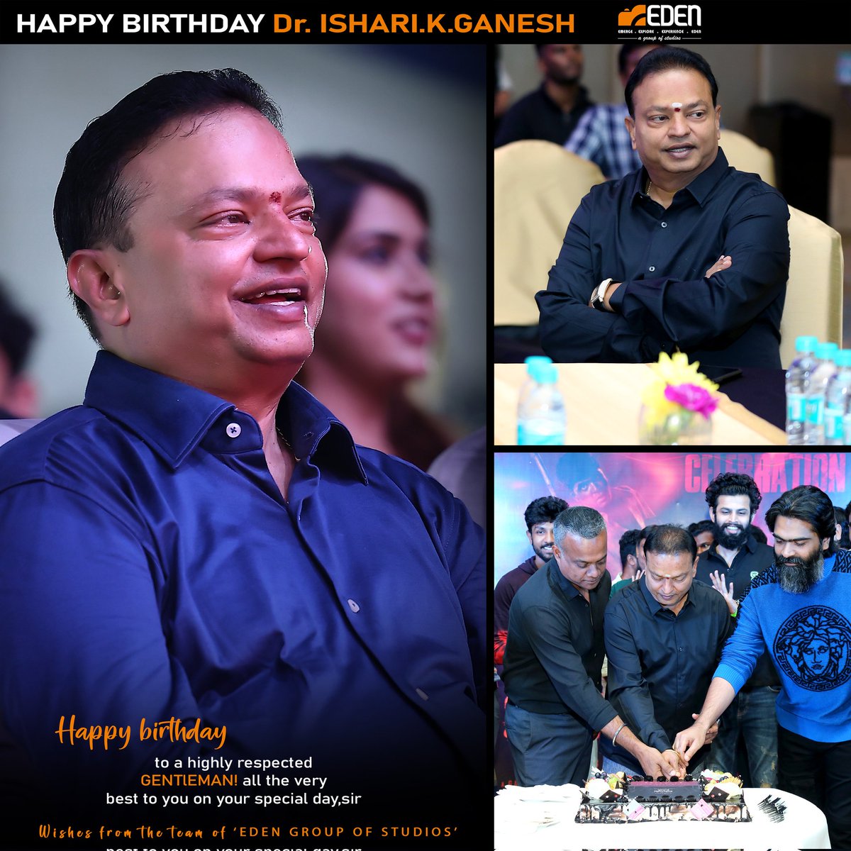 Edengroupstudio's tweet photo. Happy birthday @IshariKGanesh sir ❤️
Best wishes 🤗
@VelsFilmIntl @Ashkum19 @shiyamjack @iam_raghavan 
#velsfilm #ishariganesh https://t.co/iKFFfm3R32