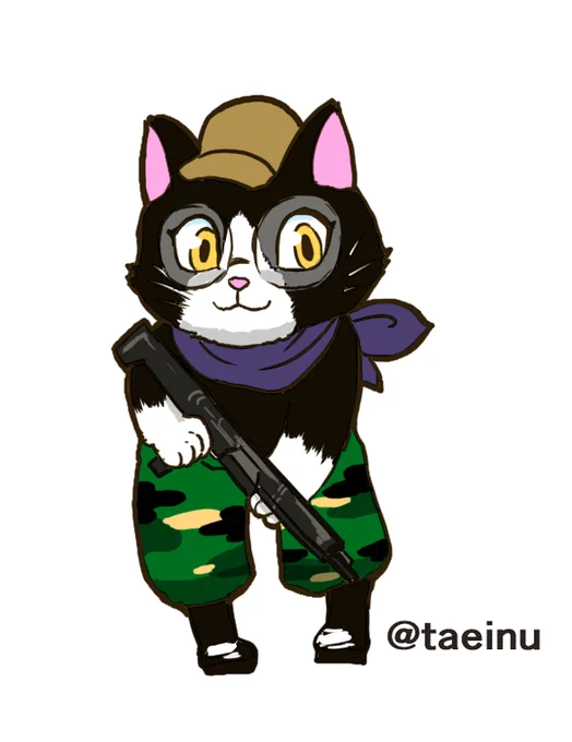 バトオペのクランメンバーの擬獣化イラストを描いてて、ネコチャンのリクエストのメンバーイラスト紹介。無月氏。あとはワニでリクエストくれたメンバーのだけど、ワニが苦手なので(歯がいっぱいだよぉ…怖いよお…)進みが遅い…!! 