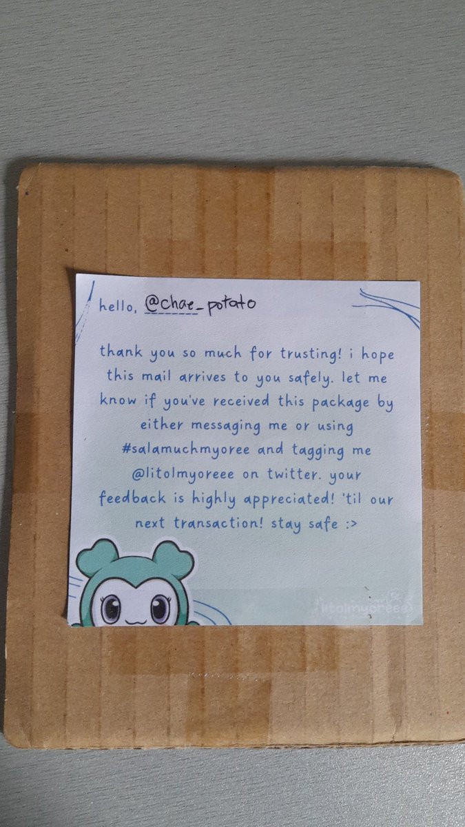 chae_potato's tweet photo. @litolmyoreee thank you for the safe pcs! #salamuchmyoreee https://t.co/11x7mo9p8i