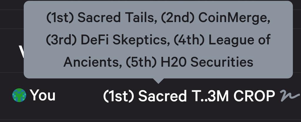 Benji17322954's tweet photo. My personal poll is over and @SacredTails is the winner! Congratulations you have my vote in the current election.
FarmerDoge:
https://t.co/h9V48TzGSB

#FarmerDoge #Telegram https://t.co/fm5ELZ6Cfi
