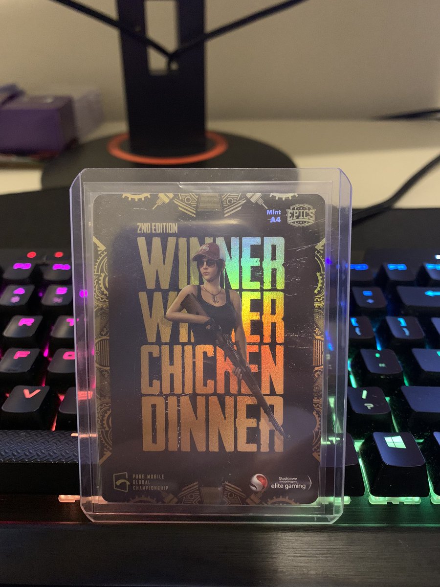 MasterQueso3's tweet photo. Received my A5 White and Black PUBG Mobile Physical Reward Cards for ending the season in the Top 10. With ending in the top 10, I also got 2 Batch B boxes and pulled these beautiful cards including the A4 Premium from Batch B!! @KolexGG @PUBGMOBILE @EsportsPUBGM #KolexCards https://t.co/yvMSqwDmCg