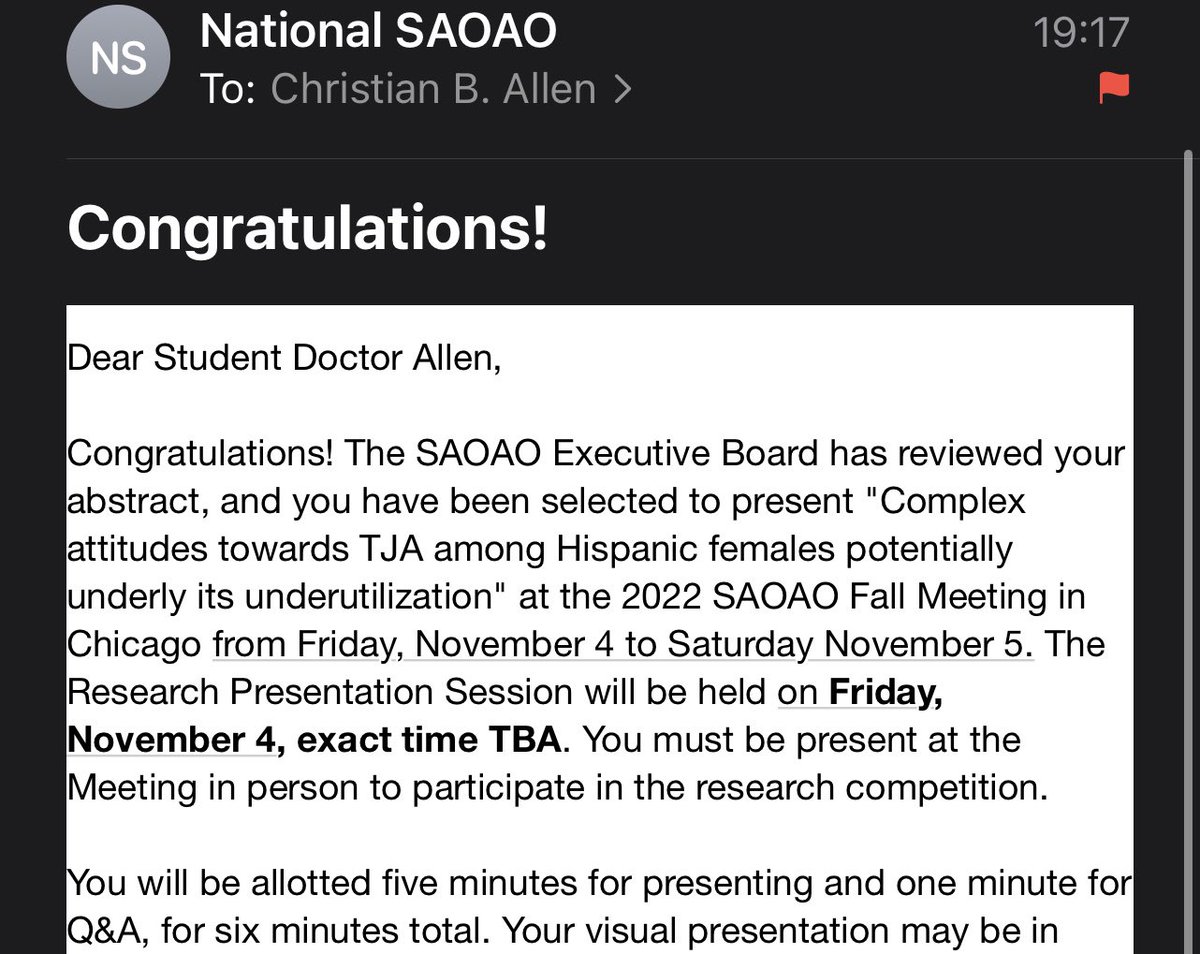 Christian B. Allen, BS (@cballen_9) on Twitter photo Can’t wait to present this year at the 22nd annual SAOAO Fall convention this year in Chicago! Thank you <a href="/StudentAOAO/">National SAOAO</a> for the opportunity! #MedTwitter #orthotwitter #ortho #orthomatch2025 Can’t wait to present this year at the 22nd annual SAOAO Fall convention this year in Chicago! Thank you <a href="/StudentAOAO/">National SAOAO</a> for the opportunity! #MedTwitter #orthotwitter #ortho #orthomatch2025