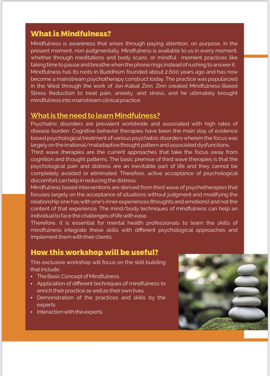 Department of Psychiatry is conducting a workshop on ‘Mindfulness’ today at #AIIMSJodhpur as part of ‘Mental illness awareness week’. <a href="/PMOIndia/">PMO India</a> <a href="/mansukhmandviya/">Dr Mansukh Mandaviya</a> <a href="/DrBharatippawar/">Dr.Bharati Pravin Pawar</a> <a href="/MoHFW_INDIA/">Ministry of Health</a> <a href="/aiims_newdelhi/">AIIMS, New Delhi 🇮🇳</a> <a href="/WHO/">World Health Organization (WHO)</a> <a href="/mheduNIMHANS/">NIMHANS MHE</a> <a href="/vknNIMHANS_ECHO/">NIMHANS Digital Academy VKN ECHO</a> <a href="/Aiims_Jodh_Psy/">AIIMS Jodhpur Psychiatry</a> <a href="/AIIMSBhopal/">AIIMS-Bhopal Official</a>