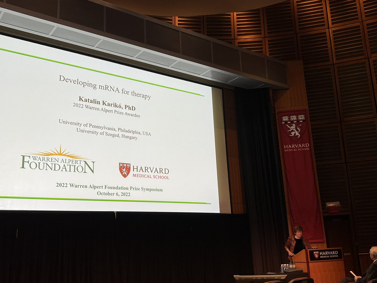 SivanathanKisha's tweet photo. Inspiring talks  by Katalin Karikó, Drew Weissman, Uğur Şahin,  Özlem Türeci @BioNTech_Group and Eric Huang @moderna_tx at The Warren Alpert Prize Symposium @harvardmed - the journey of mRNA Vaccine Designs, the future of mRNA therapeutics and #BioNTainer vaccine hubs in Africa! https://t.co/YujNXzkslF
