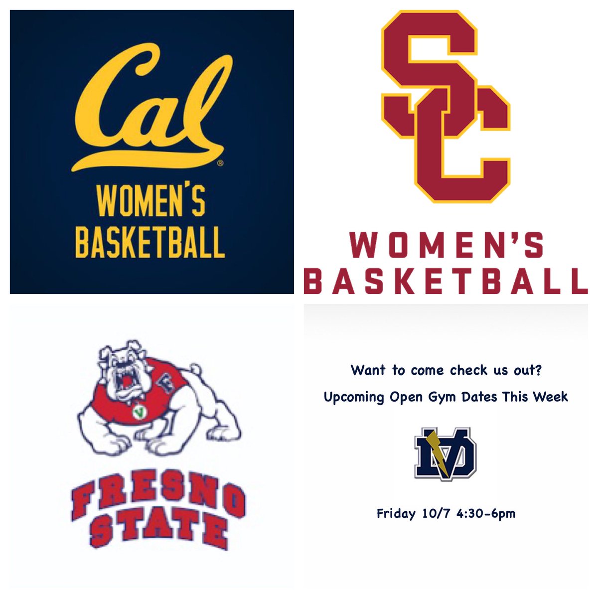 Desert Vista Girls Basketball (@vistagirls) on Twitter photo ⚡️Thank you <a href="/USCWBB/">USC Women's Basketball</a> @courtneyjay10 <a href="/FresnoStateWBB/">Fresno State WBB</a> <a href="/CoachShanBush/">Shannon Bush</a> <a href="/CalWBBall/">Cal Basketball</a> <a href="/epierre4/">Eliza Pierre</a> for coming to our open gym today. We appreciate each of you taking the time to check out our team! Good luck on the season ahead!⚡️#GoTrojans #GoDogs #GoBears #GoThunder ⚡️Thank you <a href="/USCWBB/">USC Women's Basketball</a> @courtneyjay10 <a href="/FresnoStateWBB/">Fresno State WBB</a> <a href="/CoachShanBush/">Shannon Bush</a> <a href="/CalWBBall/">Cal Basketball</a> <a href="/epierre4/">Eliza Pierre</a> for coming to our open gym today. We appreciate each of you taking the time to check out our team! Good luck on the season ahead!⚡️#GoTrojans #GoDogs #GoBears #GoThunder