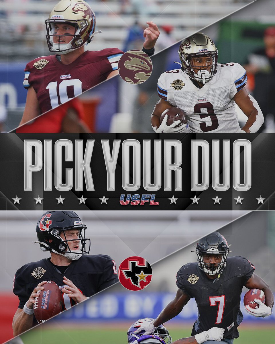 Which dangerous duo are you choosing for your squad?😤 @USFLPanthers: @Josh12Love x @ReggieCorbin @USFLGamblers: Clayton Thorson x @InMarkWeTrust