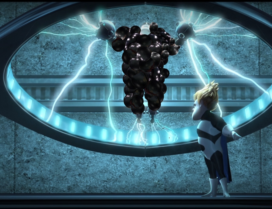 KronosBobParr's tweet photo. What would have happened if Syndrome had left the blobs in Mr Incredible in the electric jail, the electricity caused the blobs to expand and shrink repeatedly ⚫️🥰🤩 https://t.co/SA3WW6woR1