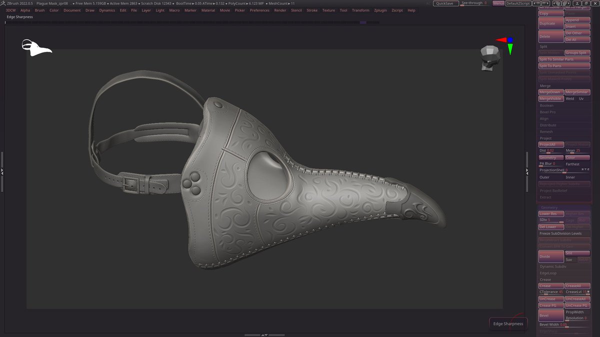 Nadra_Nagy's tweet photo. a work in progress shot for my mask!
#3D #3dart #zbrush #Proptober #Gameprops https://t.co/5BIzMRFWwV