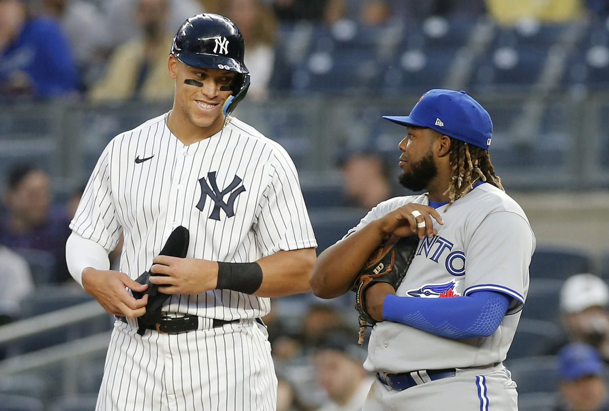 nyporchsport's tweet photo. Vladimir Guerrero says Yankees are proof MLB needs to restructure divisions:

"How can a team play that poorly, for that long, and still be in first," Guerrero said. "That needs to change. We were a better team longer than they were. They should be in the Wild Card - not us." https://t.co/ABF2CeFcpg