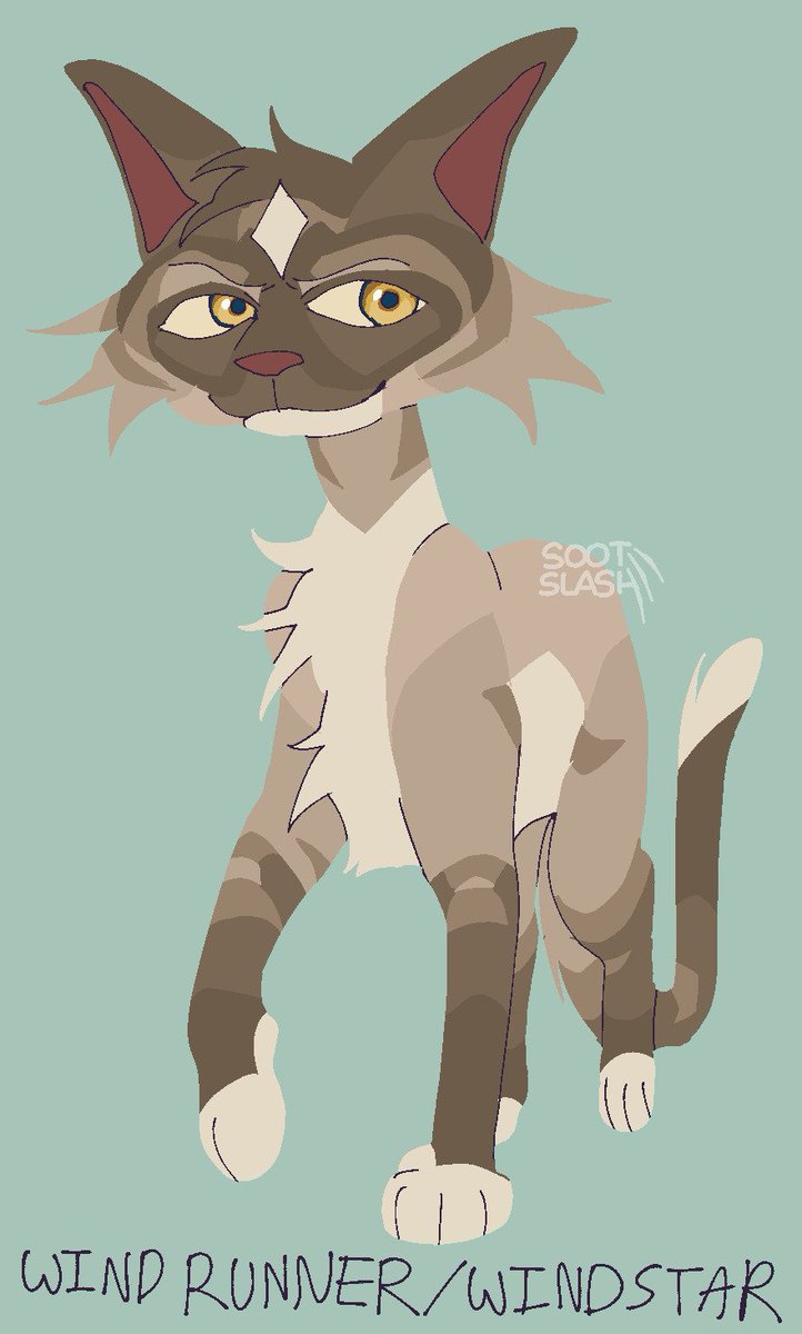 exocynraku's tweet image. meow 

#warriorcats #windrunner #windstar #willowstar