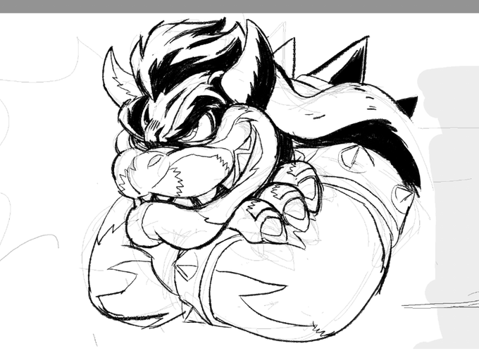here was a wip of it w/o color.. bowsa i lauv u teehee 