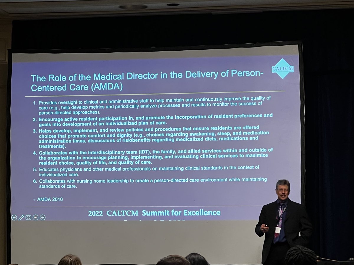 The medical director matters! ⁦<a href="/CALTCM/">CALTCM</a>⁩ ⁦<a href="/AMDApaltc/">AMDA - The Society for PALTC Medicine</a>⁩ #PALTC
