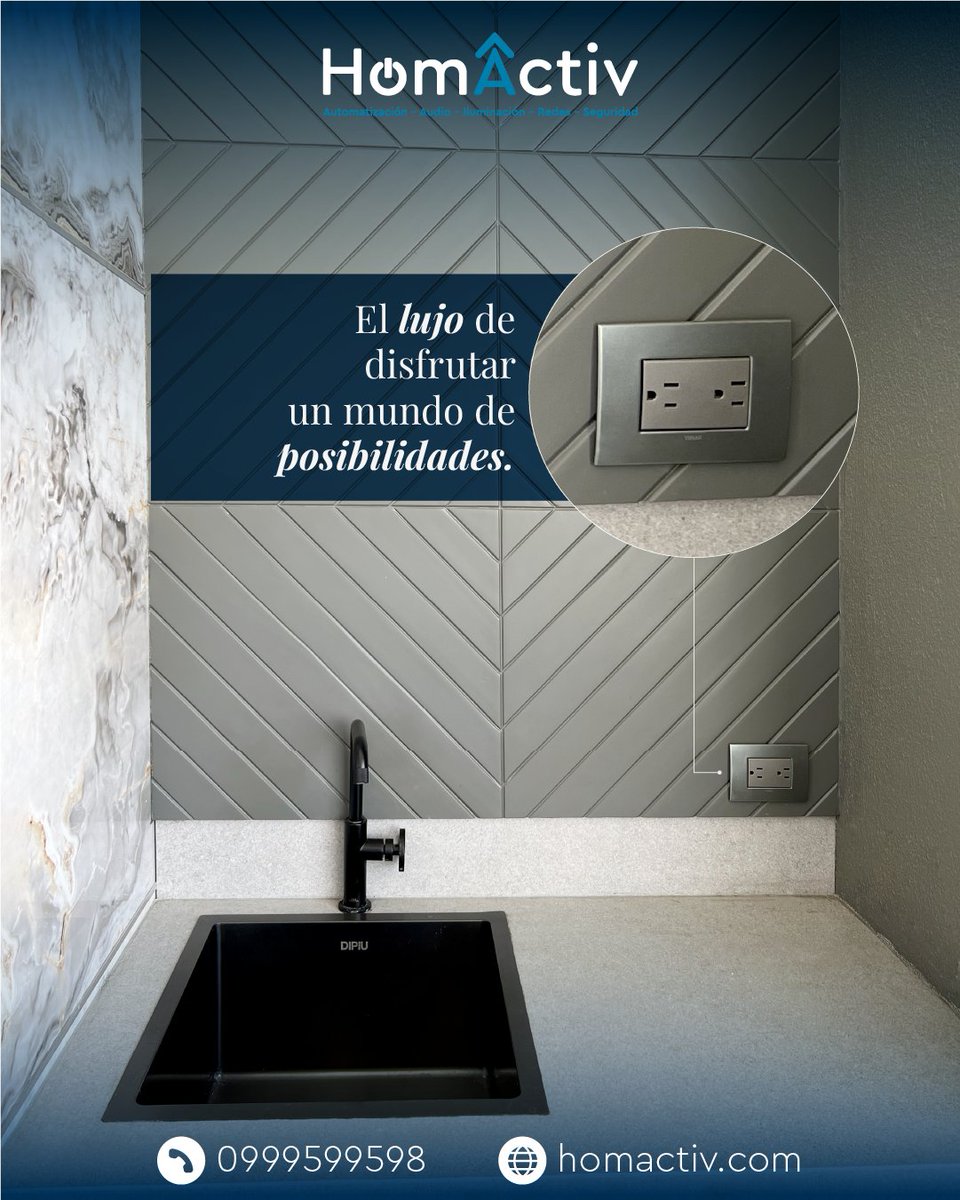 homactiv's tweet photo. Convierta su tomacorriente en un auténtico complemento de decoración.
Tenemos una amplia gama de colores, series y materiales. Cotice aquí 📩 info@homactiv.com
📞 0999 599 598
#lifestyle #HomActiv #decoracion #Samborondón #Domótica #instalación #eikon #vimar #interruptores https://t.co/vc4Jwd8YcM