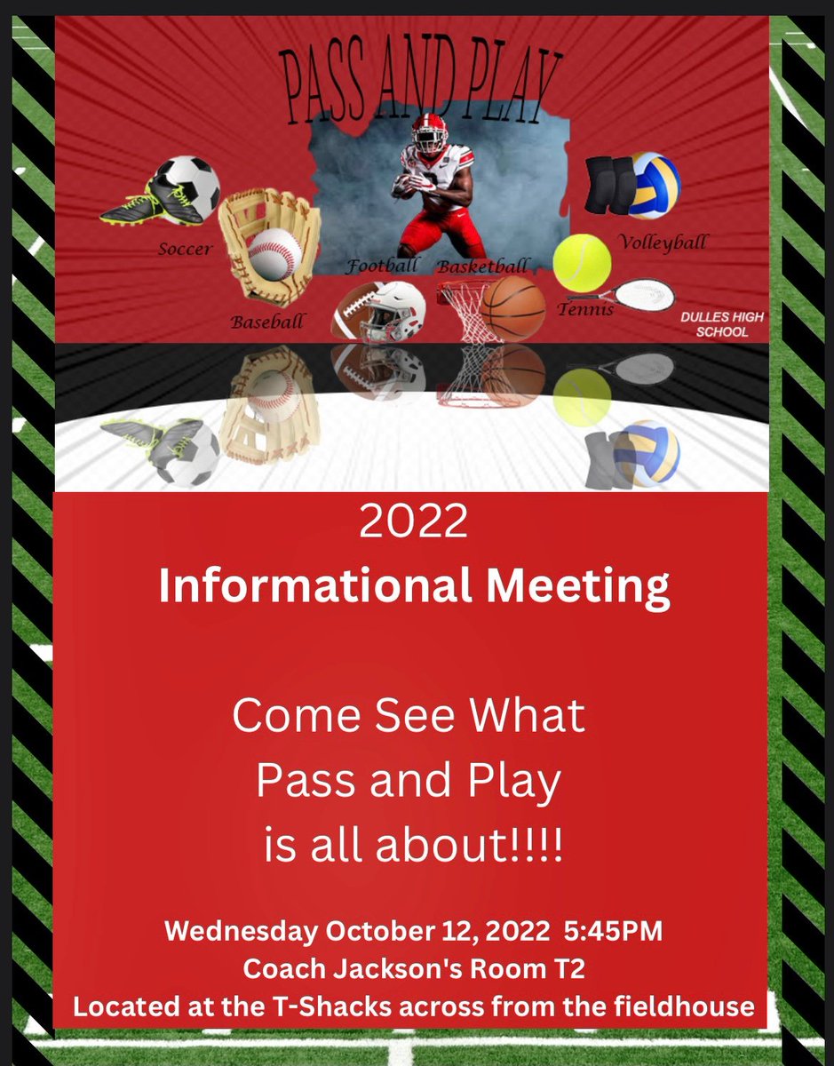 DhsPassnPlay's tweet photo. Pass and Play interest meeting October 12th in T2 https://t.co/gg279VjiV2