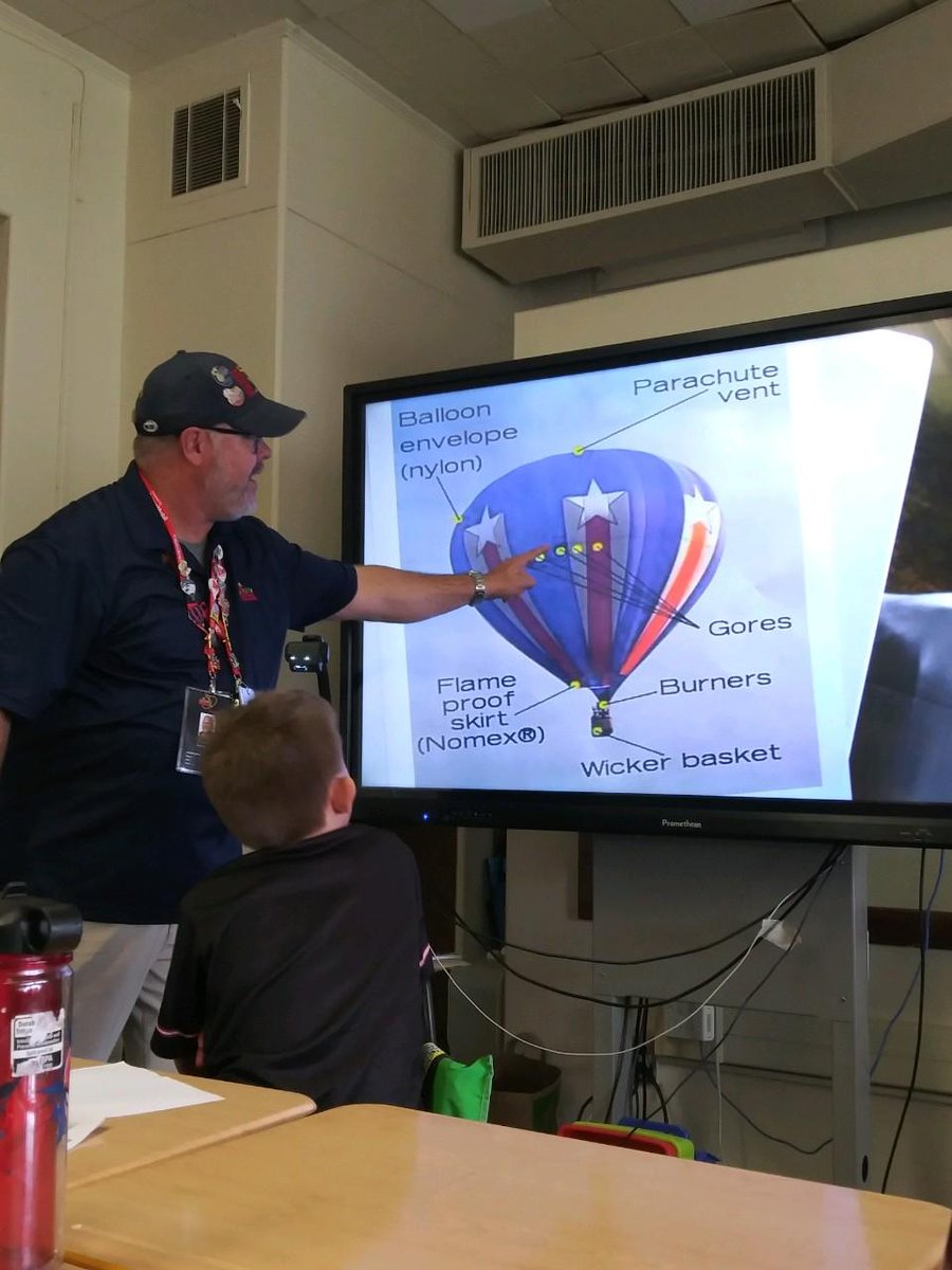 IESRockets's tweet photo. Balloonist Ted Meas (who has attended all 50 Balloon Fiestas) talked to @kelso_wi's 3rd grade class about the history and science of hot air balloons!  #engagement #CommunitySchool #Magnet @ABQschools @APSLZ4 @chris_zone4 https://t.co/WJxgTkli28