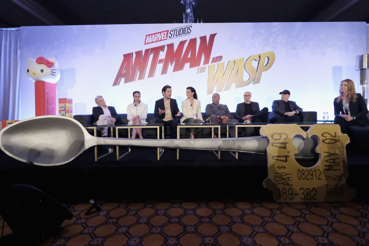 AntManRP_'s tweet photo. © 𝗔𝗻𝘁-𝗠𝗮𝗻 𝗮𝗻𝗱 𝗧𝗵𝗲 𝗪𝗮𝘀𝗽: Antes del estreno mundial de nuestra película hemos participado en este gran conferencia de prensa mundial en donde contestamos algunas de sus preguntas. 

Compren sus boletos para #TheWaspRP apartir del 07 de Octubre. https://t.co/gnyZZlRmrm