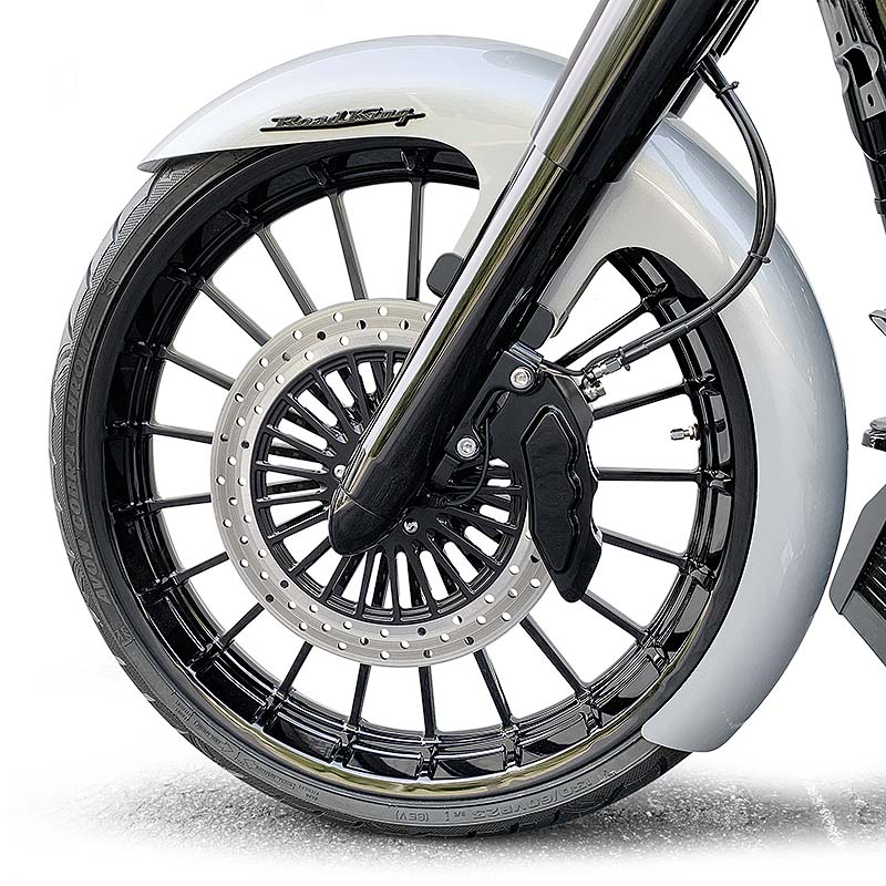 Renegadewheel's tweet photo. Take a look at this classic Road King build from Hawg Halters featuring our Ranger Replica-styled wheel with a matching 13-inch Cog Drive Floating Rotor &amp; HHI 6-piston caliper. To see more visit our updated Shopify store at https://t.co/QpDTMWXoaf or call us at 1-877-442-5837. https://t.co/ISnrgNPG4M