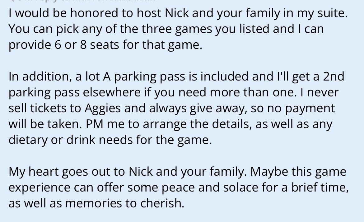 I hope @billyliucci @GabeBock @DavidNuno and everyone @TexAgs for as crazy as the message boards get also appreciate the incredible community that exists there. Disappointing season for sure, but there is so much more to being an Aggie than wins and losses.