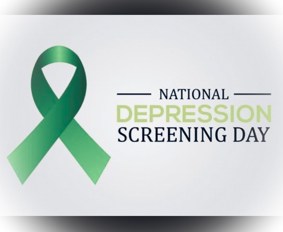 Oct. 6 is #DepressionScreening Awareness Day 
Depression more than just a 'bad day' or feeling down. One of every five adults may experience depression at some point in their lives.

psychologytoday.com/us/blog/two-ta…