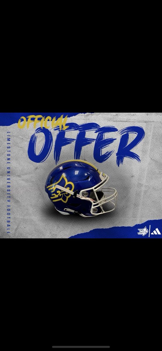 After a great conversation with Coach Cotchery, I am extremely blessed to receive my first offer from Limestone University!!!! <a href="/cotcheryfoundat/">Jerricho Cotchery</a> <a href="/LimestoneFB/">Limestone Football</a> <a href="/DeShawnBaker6/">Bakerboy21</a> <a href="/Coach_Sheets1/">Coach Sheets</a> <a href="/CoachByrd_/">Jamelle Byrd</a> <a href="/CoachJGrice/">Jonathan Grice</a> <a href="/ScootCoach/">Jalen “Scoot” Simmons</a>