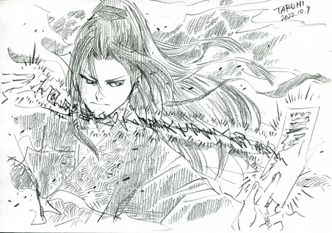 おはようございます。#忘羨 
鉛筆画。やっぱり鉛筆が好き。漫画の一コマを描くのも好き。 