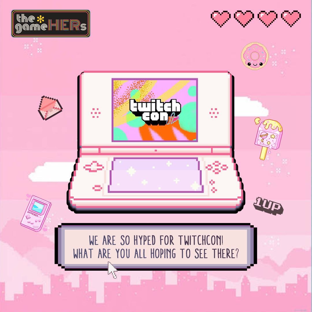 i am so excited for TwitchCon San Diego this weekend!!

come chat me &amp; the team up at <a href="/thegamehers/">the*gamehers</a> booth! we will have good people, good vibes &amp; fun giveaways. #TwitchCon2022